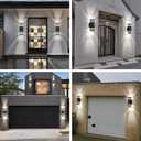 1 Pack LED Outdoor Light Fixture, Aluminum Wall Lights, IP65 Rated for Porch, Patio, Garage, Warm White 3000k