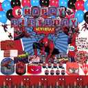 Hero Themed Birthday Party Decorations Set, Cartoon Themed Party Favors, Party Supplies Set Include Banner, Foil Balloons, Backdrop