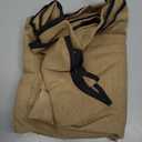 Linen Shower Curtain Khaki Cute Black Scalloped Boho Modern Shower Curtains for Bathroom Set, 72" W x 72" L