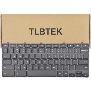 TLBTEK Keyboard Replacement Compatible with Dell Chromebook 11 3100, 3110, 3120, 5190 Series Laptop, USB, Black, 104 Keys