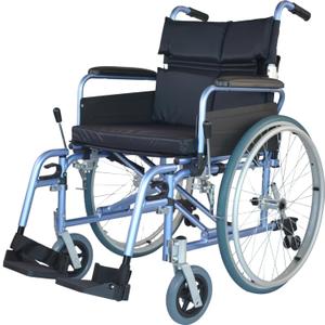 Aluminum Multifunctional Manual Wheelchair, Wheelchairs for Adults, Folding Padded Wheelchair with 24 Inch Quick Release Wheels, Removable Footrests & Armrests, Blue
