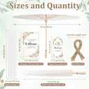 24 Sets 33 Inch White Paper Parasol Umbrella for Wedding Chinese Japanese Paper Umbrella With Foldable Storage Basket DIY Painting White Parasol Thank You Wedding Favors for Guest Bridal Shower