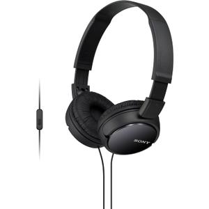 Sony ZX Series Wired On-Ear Headphones with Mic, Black MDR-ZX110AP