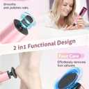 Upgraded Electric Foot Callus Remover, Rechargeable Electric Foot File for Cracked Heels, 9 Speeds Dead Skin Callus Remover, Cordless Electric Nail Drill File Pedicure Tools with Sandpaper Discs, Pink
