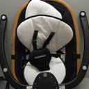 Angelbliss Baby Swing with Cry Detection, Side-to-Side Electric Swing with 5 Speeds, 180 Rotation, Indoor for Infants and Toddlers (Black)