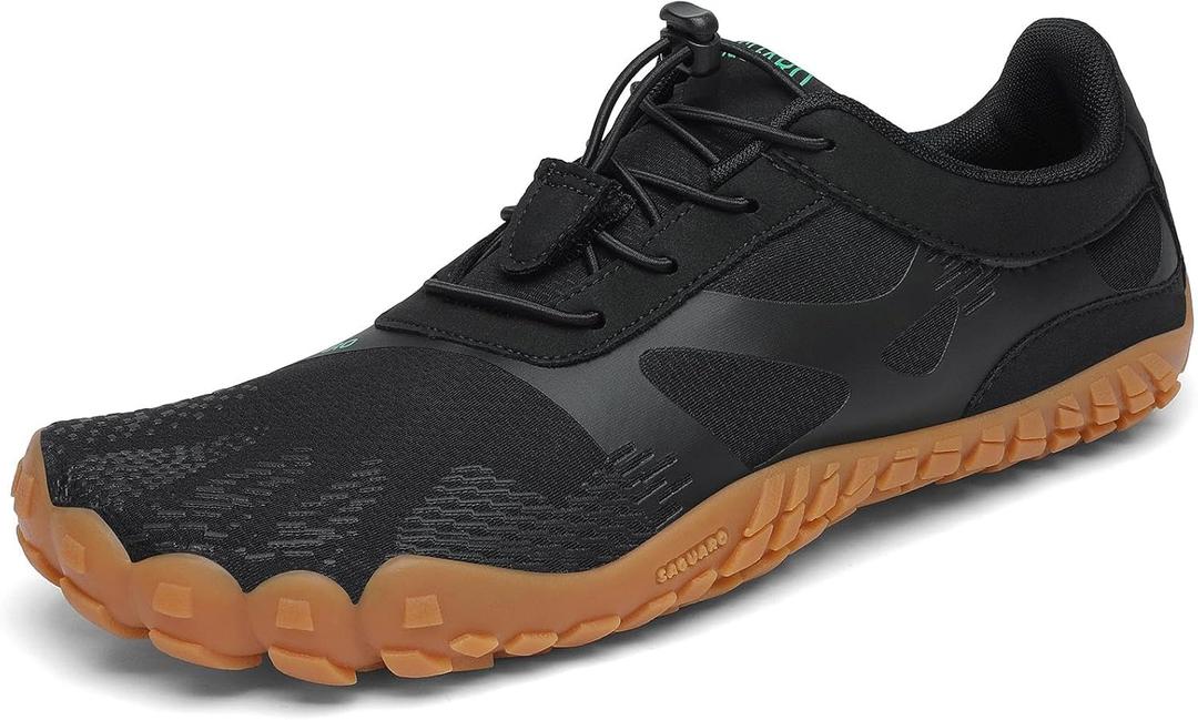 SAGUARO Barefoot Shoes Men's Women's Barefoot Shoes, Minimalist Gym Shoes, Breathable Rock Shoes, Wide Toe and Zero Drop Sole, Smoky Black, Size 35-48 EU (Pitch Black-54) (14)