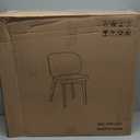 YOUNIKE Dining Chair with Back Single Mid Century Modern Kitchen Chair Boucle Fabric Upholstered Armless Chair 20" Wide Padded Seat with Wooden Legs for Kitchen Dining Living Room Bedroom Navy Blue