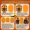 24 Pack DIY Halloween Coffin Treat Boxes  290 Pcs Party Favors with Assorted Toys, Build Your Own Spooky Goodie Bags,Halloween Candy Bags,Gift Basket Stuffers for Kids,No Candy Included