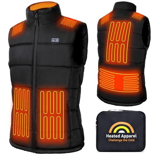 Weamest Heated Vest for Men Women with 16000mAh 7.4V Battery Pack Included, Size Adjustable Heated Vests for Winter Outdoor Hunting Skiing Camping XXL-3XL
