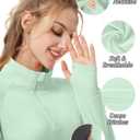 FKEEP Women's Sun Shirts Long Sleeve Athletic Jackets UPF 50+ Top with Thumb Holes Quick Dry for Golf Tennis Hiking (XS)