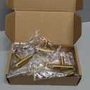 goldenwarm 10pack Brushed Brass Drawer Knobs Modern Kitchen Door Knob Cabinet T Bar Handle Pull Brushed Brass Overall Length 50mm 2in (Single Hole)