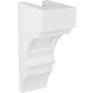 Wealrit White Corbel Bracket Decorative Shelf Bracket PU Corbel 3.3" W x 4.9" D x 9.8" H