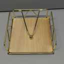 Gold Modern Napkin Holder for Table with Weighted Arm, Square Metal Flat Napkin Holder Farmhouse Napkin Box Rustic Napkin Tray for Paper Napkins, Kitchen, Countertops, Bathroom, Dinner, Outdoor