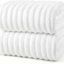 REDKISS 2 Pack Large Bath Towels 3163 inches, 100% Cotton, Super Soft and Absorbent, Quick-Dry Towels, Perfect for Bathroom,Plush Shower Towels-White