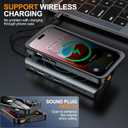 ANTSHARE Waterproof Case for iPhone 15, with [Built-in Privacy Screen Protector] [IP 68 Underwater], Anti-Peeping Adsorption Full Body Double Protective Case for iPhone 15, Black