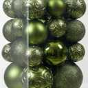 Christmas Ball Ornaments - 30pcs Shatterproof Christmas Ornaments Set Plastic Hanging Christmas Decorations for Xmas Tree Holiday Party Decor, 6 Styles in 4 Sizes (Light Green)