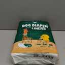 PAWPANG Disposable Dog Diaper Liners Booster Pads for Male & Female Dogs, 100ct, 5 Sizes Options, Doggie Diaper Inserts fit Most Types of Dog Diapers - Pet Belly Bands & Male Wraps (Small(100ct))