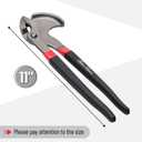 Bates- Nail Puller, Pliers, 11" Nail Remover Tool, Multi Tool, Hand Tools, Staple Puller, Carpenter Tools, Staple Remover, Trim Puller, Nail Remover, Nail Pliers, Cats Paw Nail Puller Tool