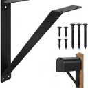 Mailbox Mounting Bracket, 13.5" Heavy Duty Stainless Steel Mailbox Bracket for Post with Hardware, Rust Resistant Mailbox Support Bracket, Black Mailbox Post Mount for Residential & Commercial Use