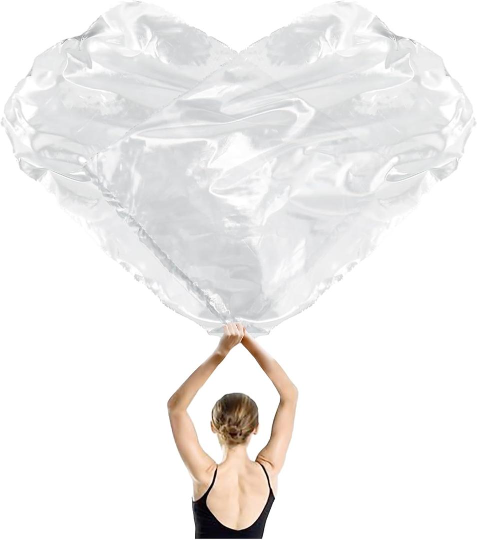 Wuchieal 2set 37''x53" Praise Dance Worship Flags with Flexible Rods Worship Angel Wing Praise Flags Dance Church for Beginner Gold