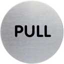 Durable Picto Sign 490223 Door Round Pull Ø 70 mm Metallic Silver