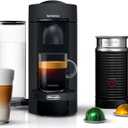 Nespresso Vertuo Plus Deluxe Coffee and Espresso Maker by De'Longhi, Matte Black with Aeroccino Milk Frother