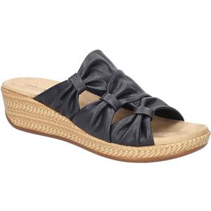 Easy Street Women's Bertina Wedge Sandal, Navy, 10