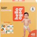 Hello Bello Premium Diapers Size 5, Main Squeeze & Zesties for The Resties Designs, 48ct Club Box