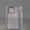 Magnetic for iPhone 14 Pro Case Cute Stripes Phone Case, Shockproof Slim TPU and Hard PC Protective Phone Cover Compatible with MagSafe Designed for Women Girls, Apricot