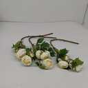 Artificial Peony Flowers European Style 3 Headed Foreign Peony High Density Silk Cloth Simulation Flower Peonies Bouquet for Wedding Party, Home Office Table Arrangements(#1)