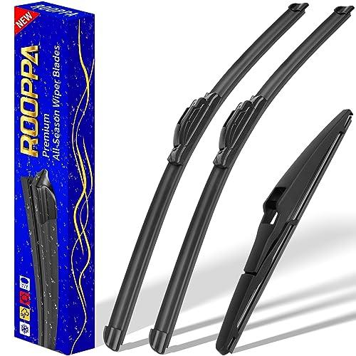 3 wipers Replacement for 2013-2018 Toyota RAV4, Windshield Wiper Blades Original Equipment Replacement - 26"/ 16"/ 10" (Set of 3) U/ J HOOK