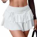 Avidlove Women's Mini Skirt High Waisted Layered Ruffle Skirts Tiered Short Skirt Lingerie Y2K  Small