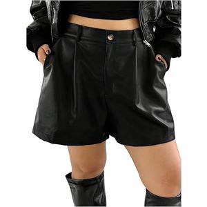 Beaudrm Women's Plus Size Shorts Black 3XL