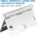 18 Pack Brushed Nickel 3.5 Inch Door Hinge for Doors Interior Door Hinges Bathroom Pantry Bedroom Satin Nickel Door Hinges 3 1/2" Sliver Hinges Removable 3-1/2 Square Hinges Hardware