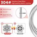 Dog Tie Out Cable 10/15/20/25/30FT Dog Run Cable Rosy Pink/Blue/Purple/Silver/Red/Green/YellowTie Out Cable for Large Dogs Heavy Duty for Outside Hold Large Dogs Up to 250LBS