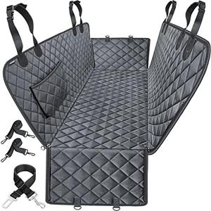 URPOWER Dog Car Seat Cover for Pets 100% Waterproof Hammock 600D Heavy Duty Scratch Proof Nonslip Durable Soft Back Seat Covers for Cars Trucks and SUVs