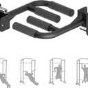 Muti-Grip Dip Bars Attachment for Power Cage with 5/8" or 1" Hole, Non-Slip Wide & Narrow Grip Dips Double Handles, 600 lbs Capacity, Squat Rack Attachment for Dips, Inverted Rows, Push-Ups (Black For 2" x 2" Rack)