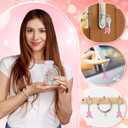 Nosiny 36 Pcs Breast Cancer Awareness Gifts Accessories Women Breast Cancer Awareness Bracelets Pink Ribbon Keychains Rhodochrosite Bead Bracelets for Charity Fundraiser Campaign Inspirational Gifts