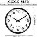 XFM Wall Clock Silent Wall Clocks Battery Operated 8 Inch Small Classic Analog Clock Modern Simple Decorative for Kitchen Office Bedroom Decor (Black)