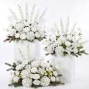Hotop 72 Pcs White Delphinium Artificial Flowers Bulk for Wedding Decor