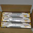 10 inch Ball Bearing Drawer Slides 6 Pairs (12pcs) - 100LB Capacity, Full Extension Side Mount Slides for Kitchen Cabinets, Wardrobes, Office Furniture (Silver 10inch)