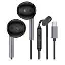 Samsung USB C Headphones for Galaxy S25 Ultra Edge S25+ S24 FE S23 S22 S21 A17 A16 A35 A54 A15, USB Type C Earphones with Microphone USB C Wired Earbuds for iPhone 16e 16 15 Pro Max iPad Pixel 9pro 8