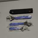 HORUSDY 3-Piece Adjustable Wrench Set (6/8/10 in), Wide Jaw Black Oxide Finish, Cr-V Steel, Metric & SAE Scales, Adjustable Spanner Set for Home Garage Workshop