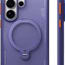 TORRAS Ostand Q3 Air for Samsung Galaxy S26 Ultra Case with 360 Magnetic Stand, Fit for MagSafe, Airbag Cushion, Mil-Grade Drop Tested, Shockproof Phone Case for S26 Ultra 6.9", Violet Surge