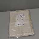 decorUhome Summer Decorative Throw Pillow Covers 18x18 Set of 2 Square Faux Linen Outdoor Neutral Farmhouse Pillow Covers with Stitched Edge for Couch Sofa Living Room, Beige