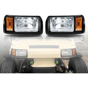 Halogen Headlights for 1993 Up Club Car Ds Passenger and Driver Side Factory Style OEM 101988002 101988001 Replace 12V Head Lights Kit Assembly