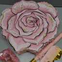 Pink Flower Piata Set with Blindfold Bat and Confetti Floral Piata Girls Party Game for Graduation Birthday Baby Shower Gender Reveal Wedding Party (16.54 x 15.75 Inches)