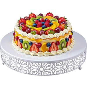 14 Inch Cake Stand, Metal Round Cake Stands Set