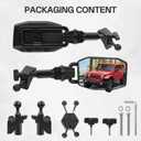 Upgraded Mirrors Doors Off Compatible with Jeep Wrangler JL JLU and Gladiator JT 2024-2026, Quick Release JL Mirror, No Wobble & Quick Removal knob(Not Fit 1986-2023) Patented