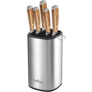 Universal Knife Block, Stainless Steel Knife Holder, Knife Organizer, Modern Rectangular Design, 8.5 by 5(knives not included)